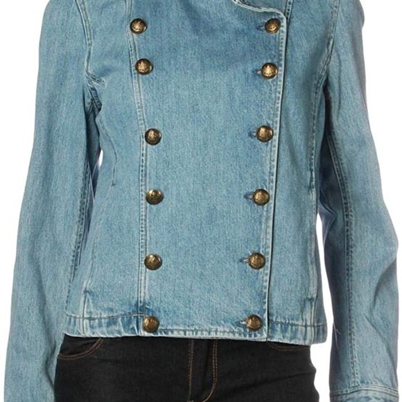 Lauren Ralph Lauren Double Breasted Denim … - Picture 2 of 11